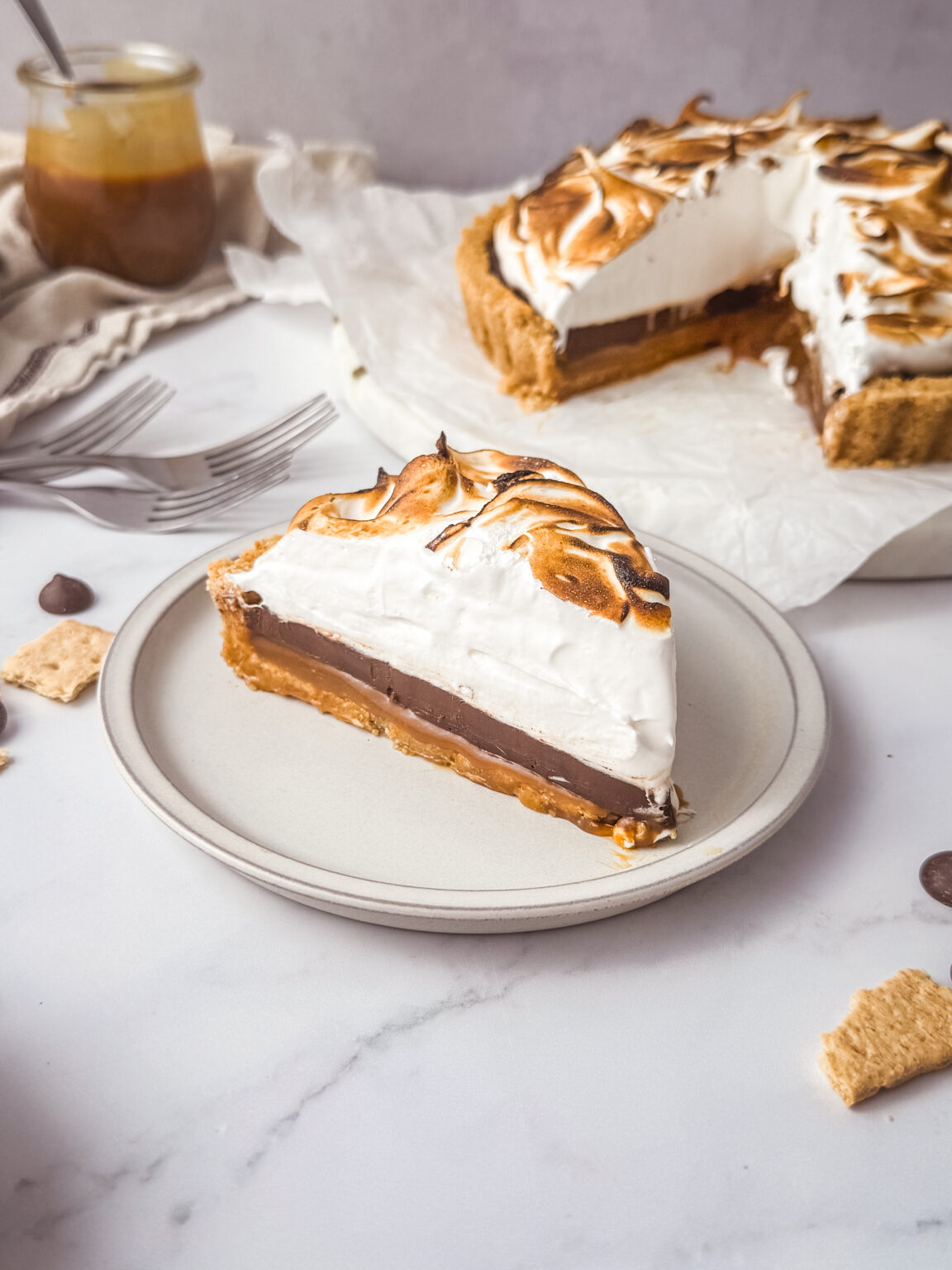 Salted Caramel S'mores Tart